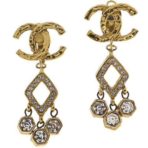 chanel heart and triangle earring|chanel swarovski earrings.